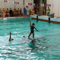 Соревнования по синхронному плаванию в спорткомплексе "Олимпиец"